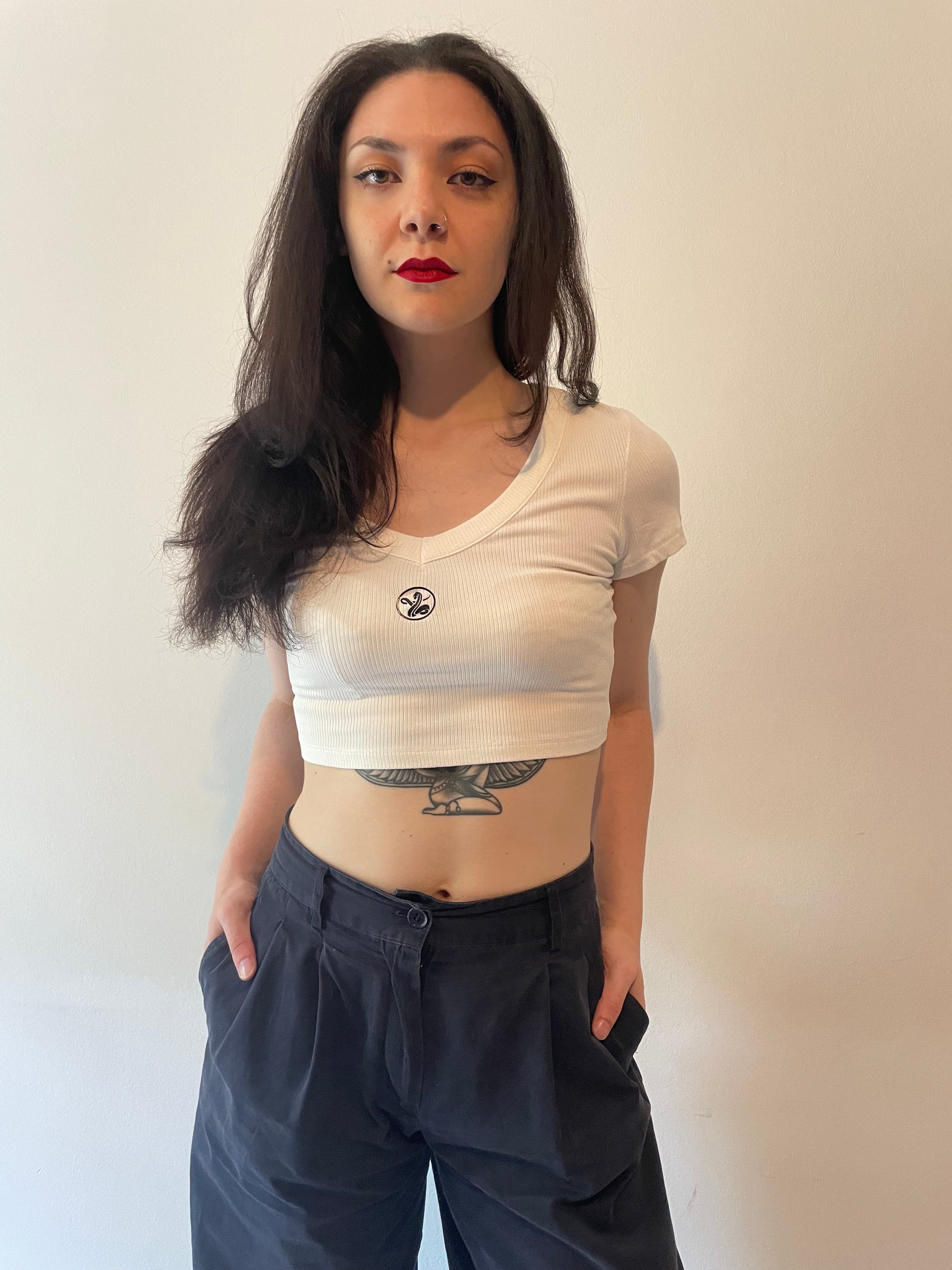 ANGEL White Crop top