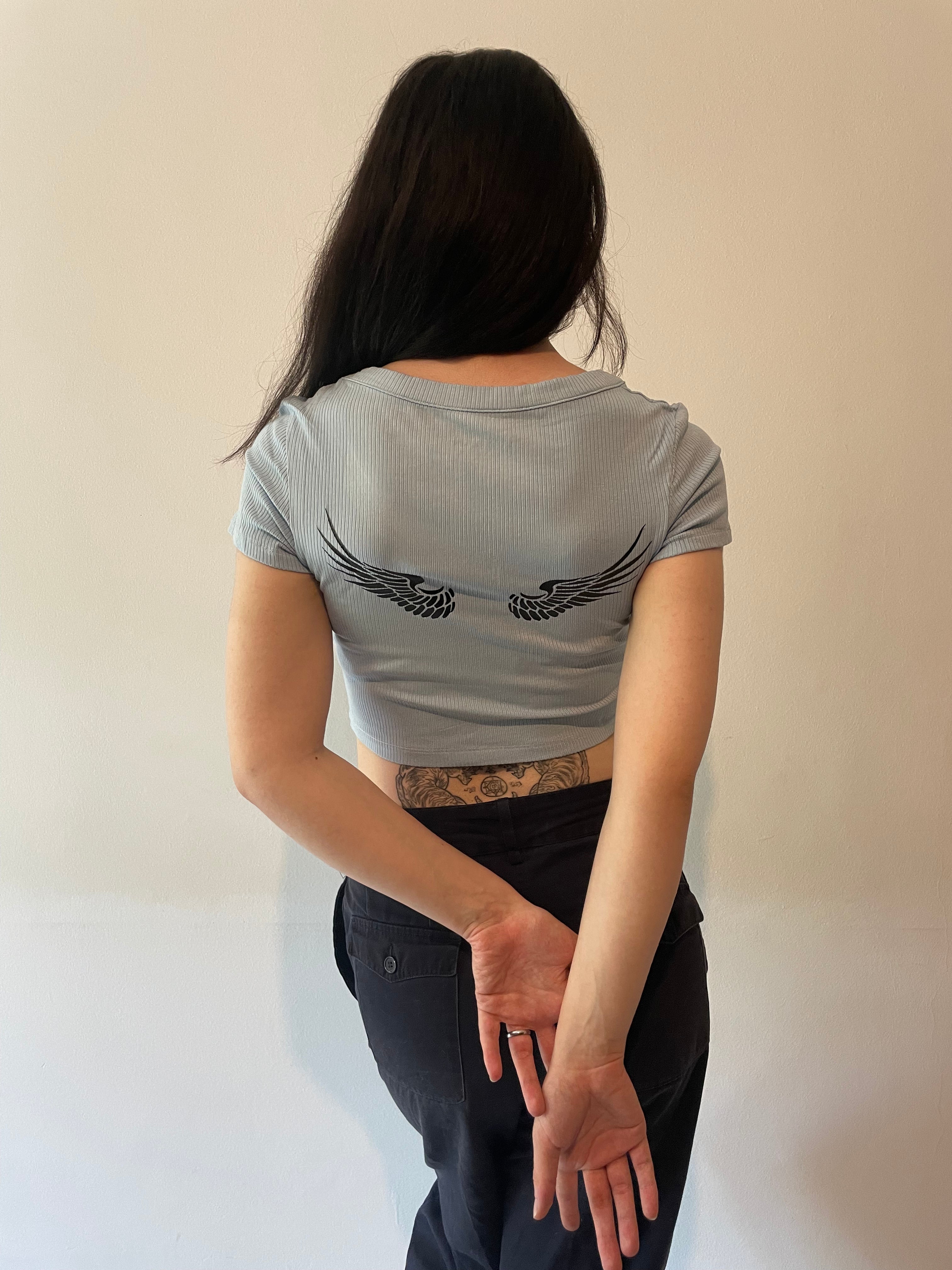 ANGEL Sky blue Crop top