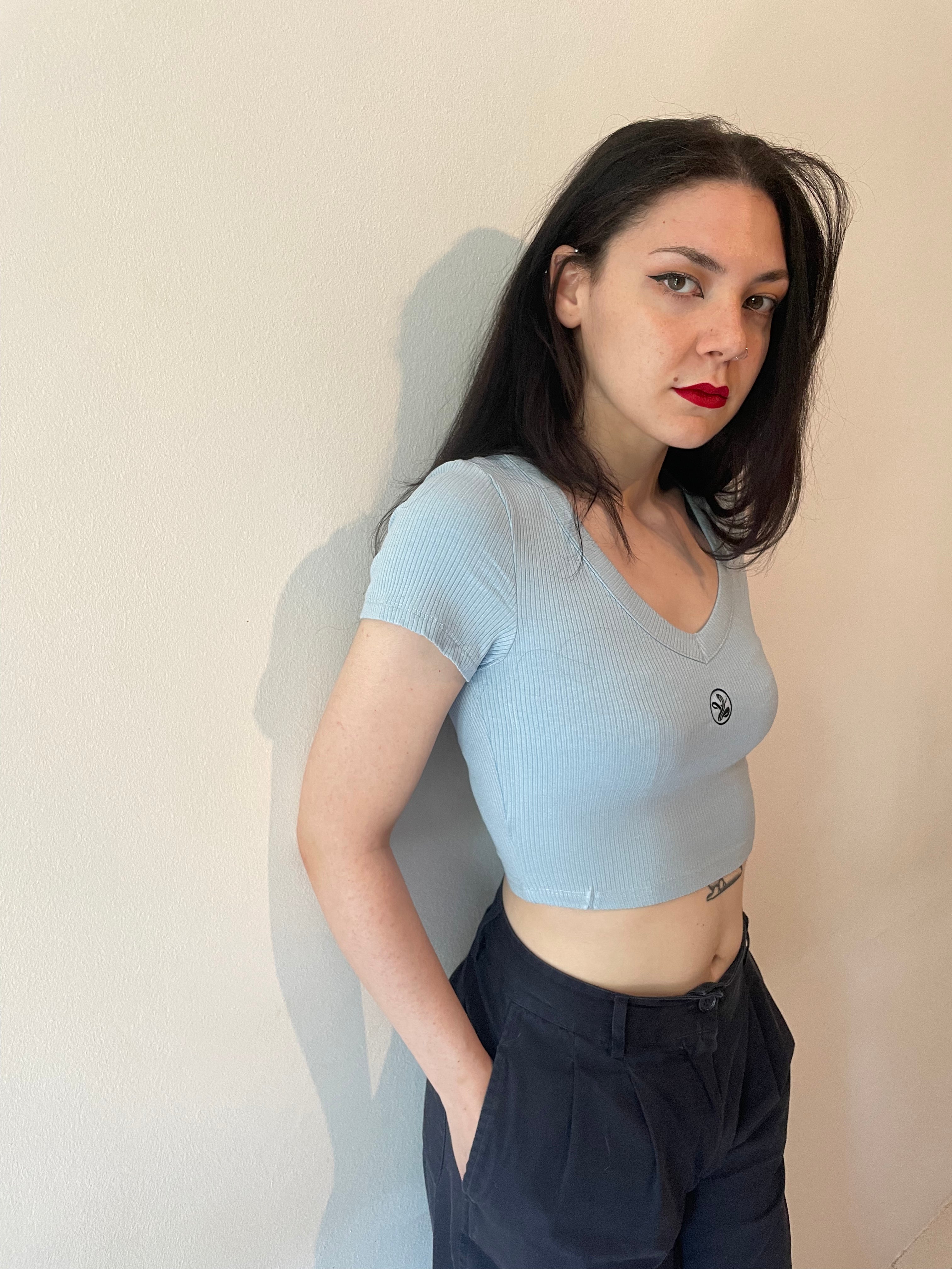 ANGEL Sky blue Crop top